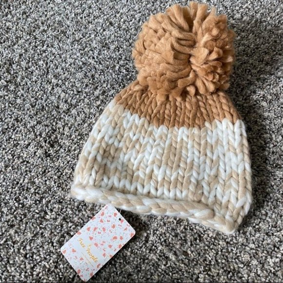 Free People Cozy Up Color Block Beanie with Pom Pom - Picture 5 of 6